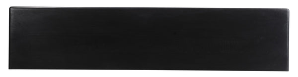 HomeRoots 75" Black Distressed Solid Wood Sideboard – Stylish Storage Cabinet for Any Room, Buffet & More! 610699
