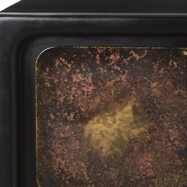 HomeRoots 75" Black Distressed Solid Wood Sideboard – Stylish Storage Cabinet for Any Room, Buffet & More! 610699