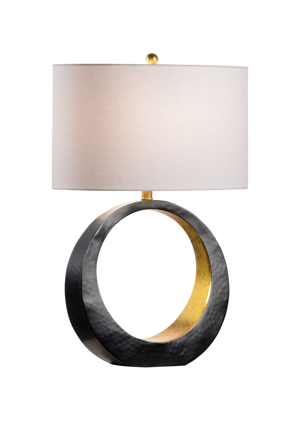 Wildwood Ophelia Matte Black Table Lamp With Antique Gold Leaf Interior — Slim 25.5" Accent Lighting For Modern Spaces 61070