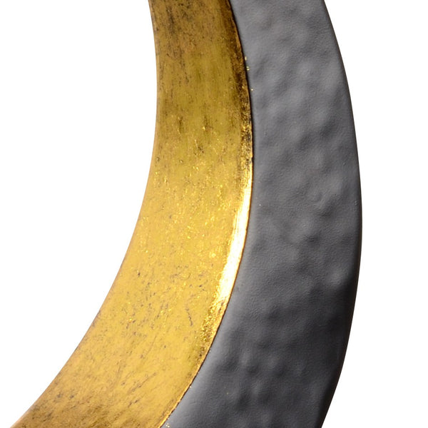 Wildwood Ophelia Matte Black Table Lamp With Antique Gold Leaf Interior — Slim 25.5" Accent Lighting For Modern Spaces 61070