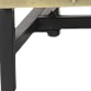 HomeRoots 72" Gold Iron Ribbed Sideboard - Chic Storage Cabinet with 4 Doors for Modern Home Décor & Organization 610700