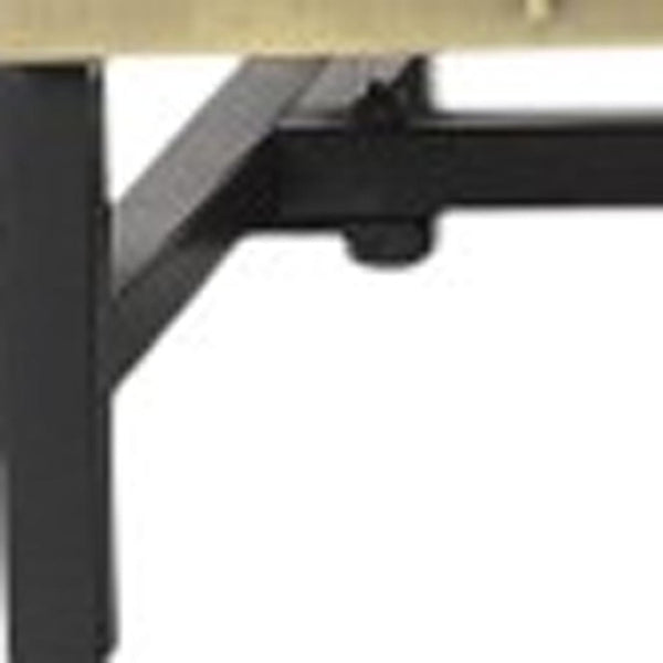 HomeRoots 72" Gold Iron Ribbed Sideboard - Chic Storage Cabinet with 4 Doors for Modern Home Décor & Organization 610700