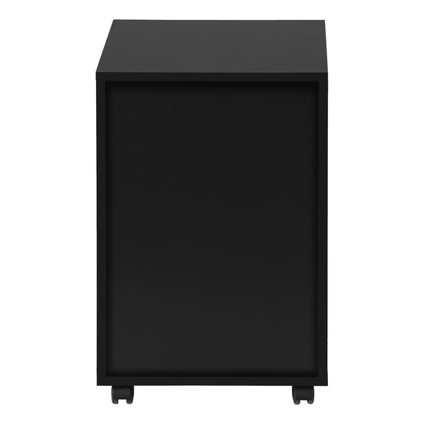 English Elm File Cabinet Rolling Mobile Storage Drawer Unit with Smooth Glides, Printer Stand, Compact Mobility Black 25 L x 20 W x 7 H B2710P219949