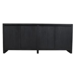 HomeRoots 84" Graphite Distressed Reclaimed Wood Sideboard - Stylish Storage Solution for Any Space! 610702