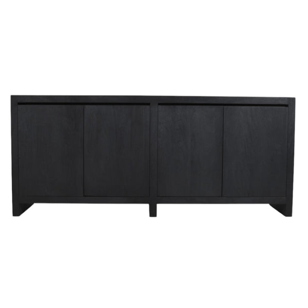 HomeRoots 84" Graphite Distressed Reclaimed Wood Sideboard - Stylish Storage Solution for Any Space! 610702