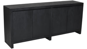 HomeRoots 84" Graphite Distressed Reclaimed Wood Sideboard - Stylish Storage Solution for Any Space! 610702