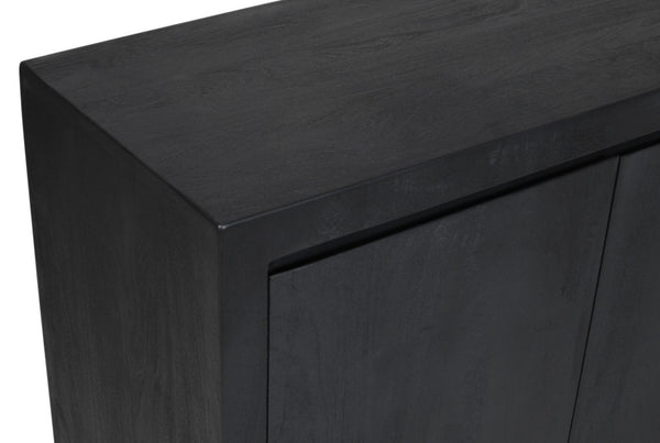 HomeRoots 84" Graphite Distressed Reclaimed Wood Sideboard - Stylish Storage Solution for Any Space! 610702