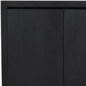 HomeRoots 84" Graphite Distressed Reclaimed Wood Sideboard - Stylish Storage Solution for Any Space! 610702