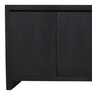 HomeRoots 84" Graphite Distressed Reclaimed Wood Sideboard - Stylish Storage Solution for Any Space! 610702