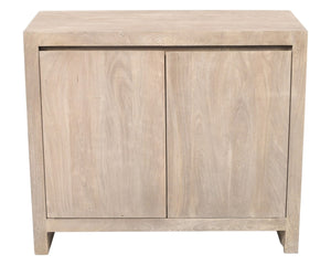 HomeRoots 42" Ivory Distressed Reclaimed Wood Sideboard - Stylish Storage for Your Rustic or Modern Home 610703