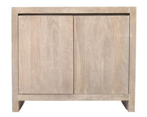 HomeRoots 42" Ivory Distressed Reclaimed Wood Sideboard - Stylish Storage for Your Rustic or Modern Home 610703
