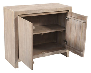 HomeRoots 42" Ivory Distressed Reclaimed Wood Sideboard - Stylish Storage for Your Rustic or Modern Home 610703