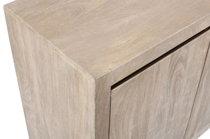 HomeRoots 42" Ivory Distressed Reclaimed Wood Sideboard - Stylish Storage for Your Rustic or Modern Home 610703