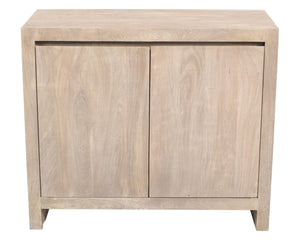 HomeRoots 42" Ivory Distressed Reclaimed Wood Sideboard - Stylish Storage for Your Rustic or Modern Home 610703