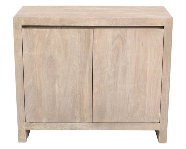 HomeRoots 42" Ivory Distressed Reclaimed Wood Sideboard - Stylish Storage for Your Rustic or Modern Home 610703