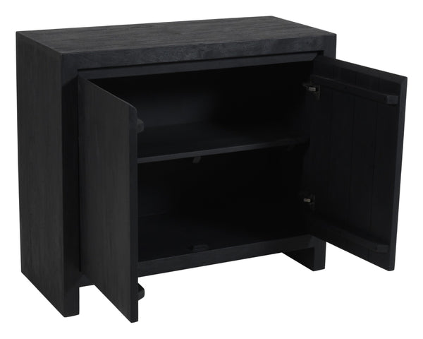 HomeRoots 42" Graphite Distressed Reclaimed Wood Sideboard – Stylish Storage for Any Room, Rustic Charm! 610704