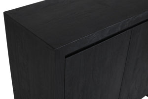 HomeRoots 42" Graphite Distressed Reclaimed Wood Sideboard – Stylish Storage for Any Room, Rustic Charm! 610704