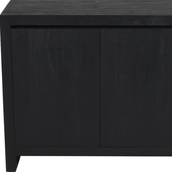 HomeRoots 42" Graphite Distressed Reclaimed Wood Sideboard – Stylish Storage for Any Room, Rustic Charm! 610704