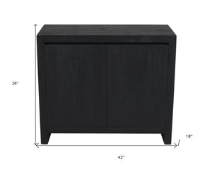 HomeRoots 42" Graphite Distressed Reclaimed Wood Sideboard – Stylish Storage for Any Room, Rustic Charm! 610704