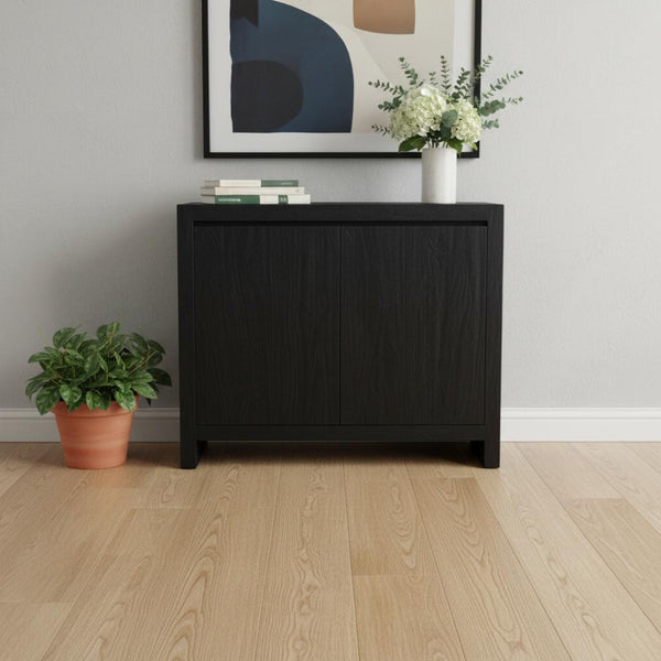 HomeRoots 42" Graphite Distressed Reclaimed Wood Sideboard – Stylish Storage for Any Room, Rustic Charm! 610704