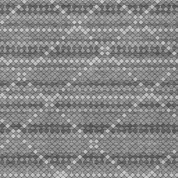 HomeRoots 5' Stylish Gray and Silver Geometric Washable Area Rug for Indoor and Outdoor High-Traffic Spaces 8' X 10' 610712