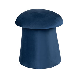Crestview Collection Modern Velvet Ottoman: Stylish Mushroom-inspired Accent With Hidden Storage For Chic Living Spaces Navy Solid Wood Evfzr3907blu