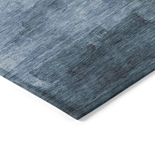 HomeRoots 5' Durable Denim Blue and Sky Blue Striped Rug - Versatile Indoor/Outdoor Style for Any Space 9' X 12' 610881