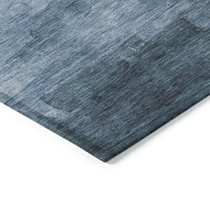 HomeRoots 5' Durable Denim Blue and Sky Blue Striped Rug - Versatile Indoor/Outdoor Style for Any Space 10' X 14' 610882