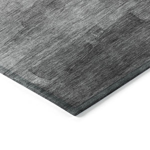 HomeRoots 5' Gray and Silver Striped Indoor Outdoor Area Rug - Stylish, Durable, Washable for High-Traffic Spaces 8' X 10' 610892
