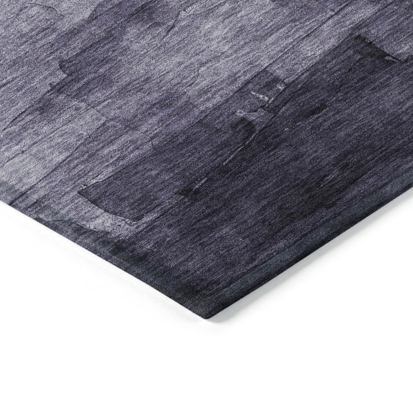 HomeRoots 5' Striped Indoor Outdoor Area Rug in Lavender and Lilac - Durable, Washable, Versatile Design 5' X 8' 610896