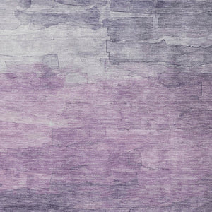 HomeRoots 5' Striped Indoor Outdoor Area Rug in Lavender and Lilac - Durable, Washable, Versatile Design 8' X 10' 610898
