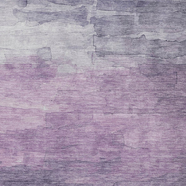 HomeRoots 5' Striped Indoor Outdoor Area Rug in Lavender and Lilac - Durable, Washable, Versatile Design 8' X 10' 610898