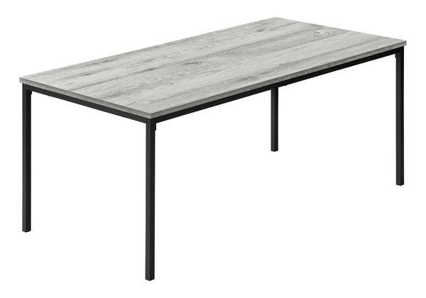 English Elm Table 3-Piece Set with Reclaimed-Look Laminate Tops and Sleek Metal Frame for Modern Living Rooms Grey 48 L x 24 W x 4 H B2710P219976