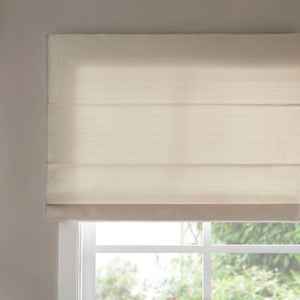 English Elm 1PC Cordless Roman Blind 27x64" Galen Matte Fabric Blackout Polyester Window Panel, Durable Coating Ivory 4.96 L x 9.25 W x 8.07 H B035P341196