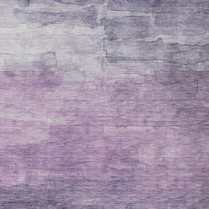 HomeRoots 5' Striped Indoor Outdoor Area Rug in Lavender and Lilac - Durable, Washable, Versatile Design 10' X 14' 610900