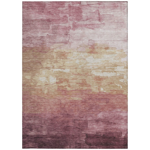 HomeRoots 5' Stylish Mauve and Pink Striped Area Rug – Durable, Washable Design for Indoor and Outdoor Spaces 5' X 8' 610902