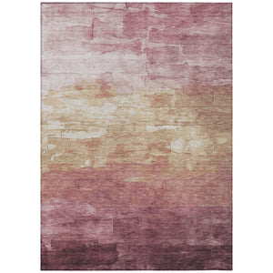 HomeRoots 5' Stylish Mauve and Pink Striped Area Rug – Durable, Washable Design for Indoor and Outdoor Spaces 9' X 12' 610905