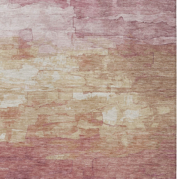HomeRoots 5' Stylish Mauve and Pink Striped Area Rug – Durable, Washable Design for Indoor and Outdoor Spaces 9' X 12' 610905