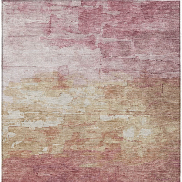 HomeRoots 5' Stylish Mauve and Pink Striped Area Rug – Durable, Washable Design for Indoor and Outdoor Spaces 10' X 14' 610906