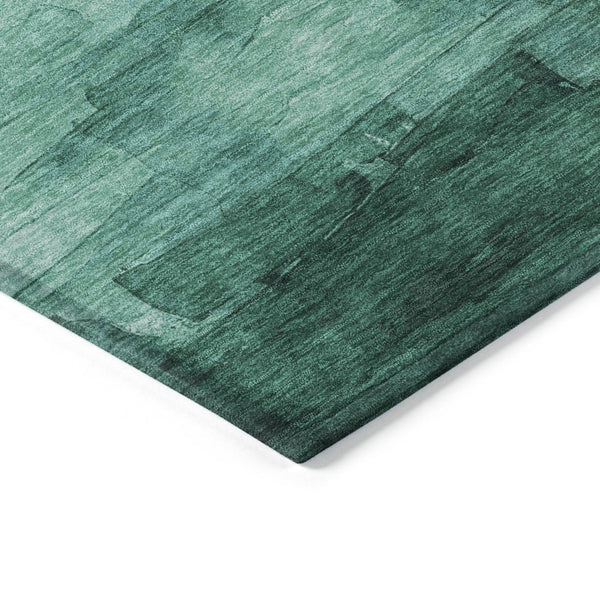 HomeRoots 5' Coastal-Inspired Teal Blue Aqua Striped Washable Area Rug for Indoor & Outdoor Spaces 8' X 10' 610910