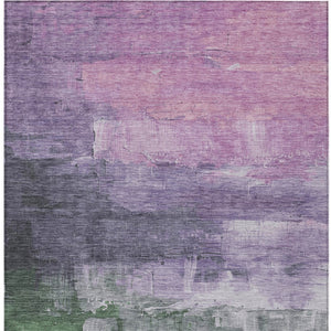 HomeRoots 5' Abstract Lavender & Lilac Washable Area Rug - Stylish, Durable Design for Indoor & Outdoor Spaces 5' X 8' 610938