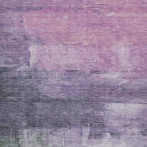 HomeRoots 5' Abstract Lavender & Lilac Washable Area Rug - Stylish, Durable Design for Indoor & Outdoor Spaces 5' X 8' 610938
