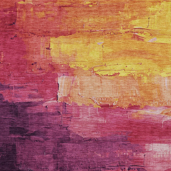 HomeRoots 5' Merlot and Blush Abstract Washable Area Rug – Modern, Durable, Stain-Resistant for Indoor & Outdoor Use 9' X 12' 610947