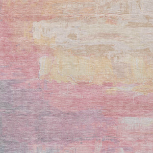 HomeRoots 5' Salmon and Beige Abstract Indoor Outdoor Area Rug – Durable, Washable, and Stylish for Any Space 8' X 10' 610964