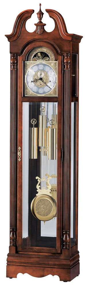 Hekman Furniture 610983 Benjamin Grandfather Clock - Elegant Windsor Cherry Finish With Westminster Chime & Heirloom Features Windsor Cherry Benjamin Grandfather Clock 610983