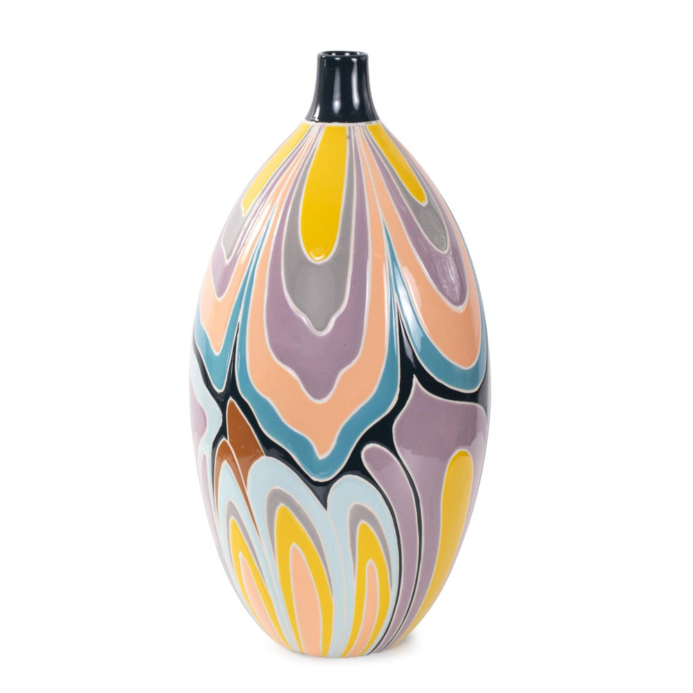 Howard Elliott Bramwell Porcelain Vase - Eclectic Colorful Design Perfect For Home Decor And Unique Style Statement Multi Porcelain 61099-howard-elliott