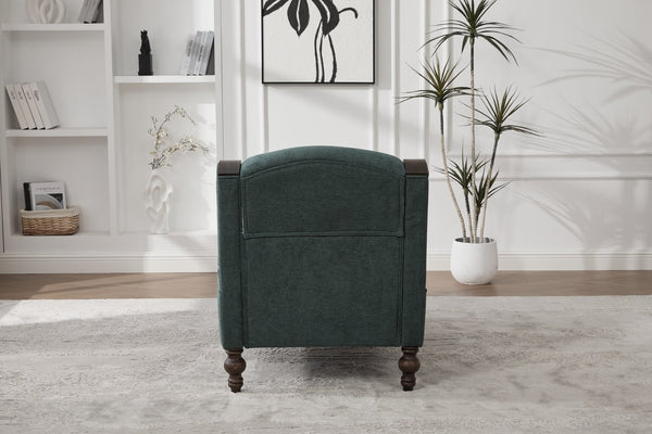 English Elm UNITED Oversized Chaise Lounge Sofa Bed with Solid Wood Arms, High-Resilience Foam, 800lb Capacity and Storage Pockets Emerald W1568S00207