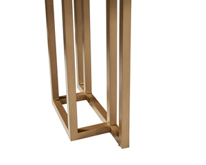 Sunpan Baldessara 94.5" Rustic Bronze Dining Table with Stylish Oak Veneer Top for Modern Elegance