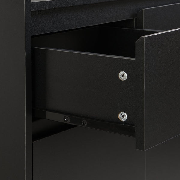 English Elm On-Trend Contemporary Shoe Cabinet With Adjustable Shelves, Stylish Organizer For Entryway & Living Room N721S000058B-GIGA