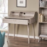 Christopher Knight Home® - Noble House - Ellison Mid Century Modern Grey Oak Finished Fiberboard Home Office Desk